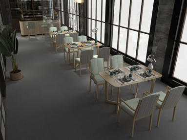 વેચાણ માટે નવું લાકડાનું અનાજ એલ્યુમિનિયમ ડાઇનિંગ બારસ્ટૂલ YG7188 Yumeya 14