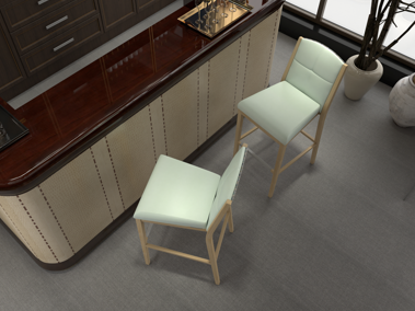 વેચાણ માટે નવું લાકડાનું અનાજ એલ્યુમિનિયમ ડાઇનિંગ બારસ્ટૂલ YG7188 Yumeya 15