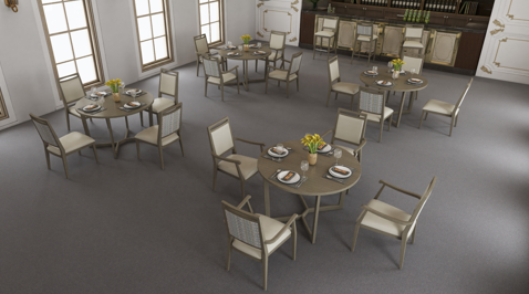 Karrige e kafenesë Yumeya Chairs prej alumini-1 23