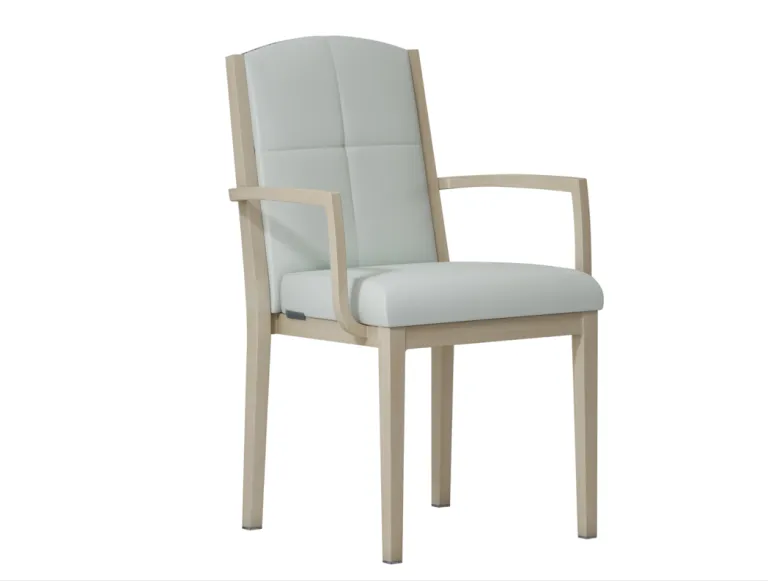 Best design wood grain aluminum senior armchair YUMEYA YW5654 factory