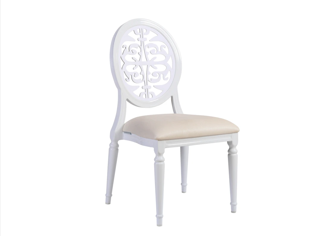 Chaise de banquet/mariage moderne en aluminium avec dossier en acrylique fleur YL1274 Yumeya 1