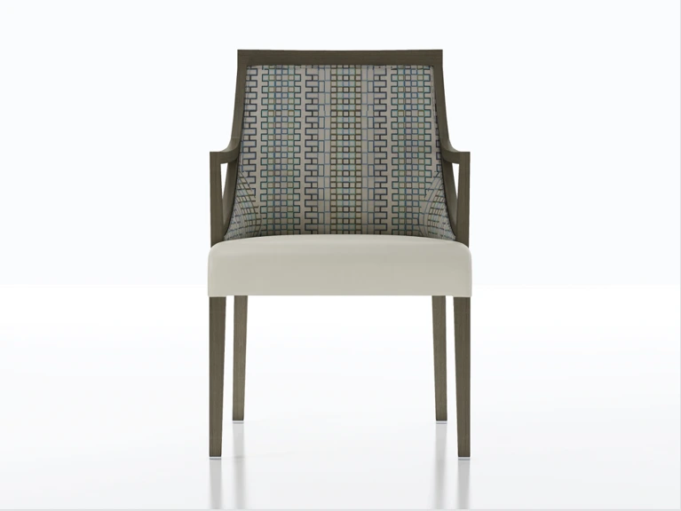 Sedia da pranzo in alluminio con venature del legno resistente e alla moda YW5548 Yumeya 1