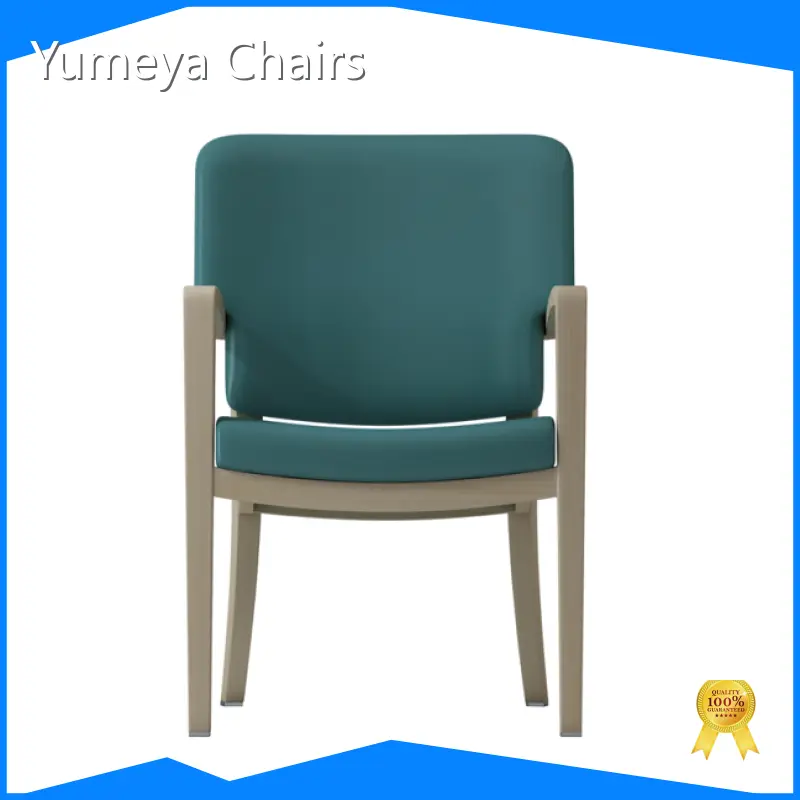 Yumeya Chairs Senior Living Triclinio Chairs with Casters on Front Legs - 1