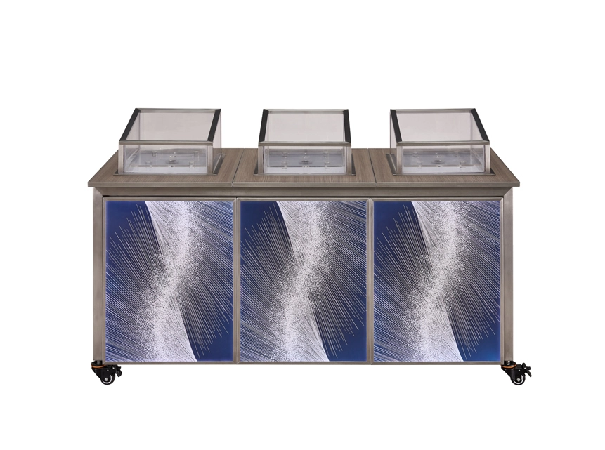 Stasiun Prasmanan Portabel Stainless Steel Stasiun Makanan Laut BF6042 Yumeya 1