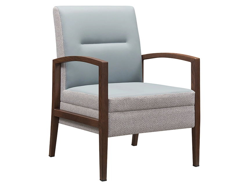 Comfortable Metal Wood Grain Arm Sofa Chair for Senior Living  Healthcare YSF1124 Yumeya 1