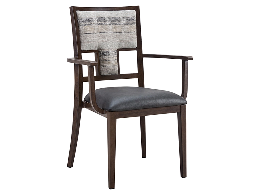 כיסא אוכל ארגונומי נוח לגיל הזהב עם גרגירי עץ ומתכת YW5806 Yumeya 1