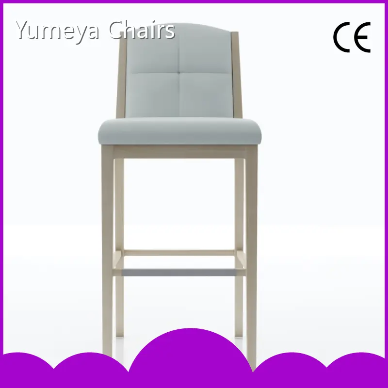 Yumeya Chairs Brand Cafe Stools with Back Manufacture 1
