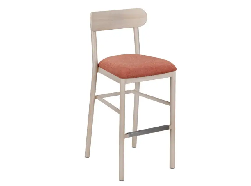 Yumeya Furniture Aluminum Bar Stools with Arms H1050*SH760*W440*D540mm Hotel 4