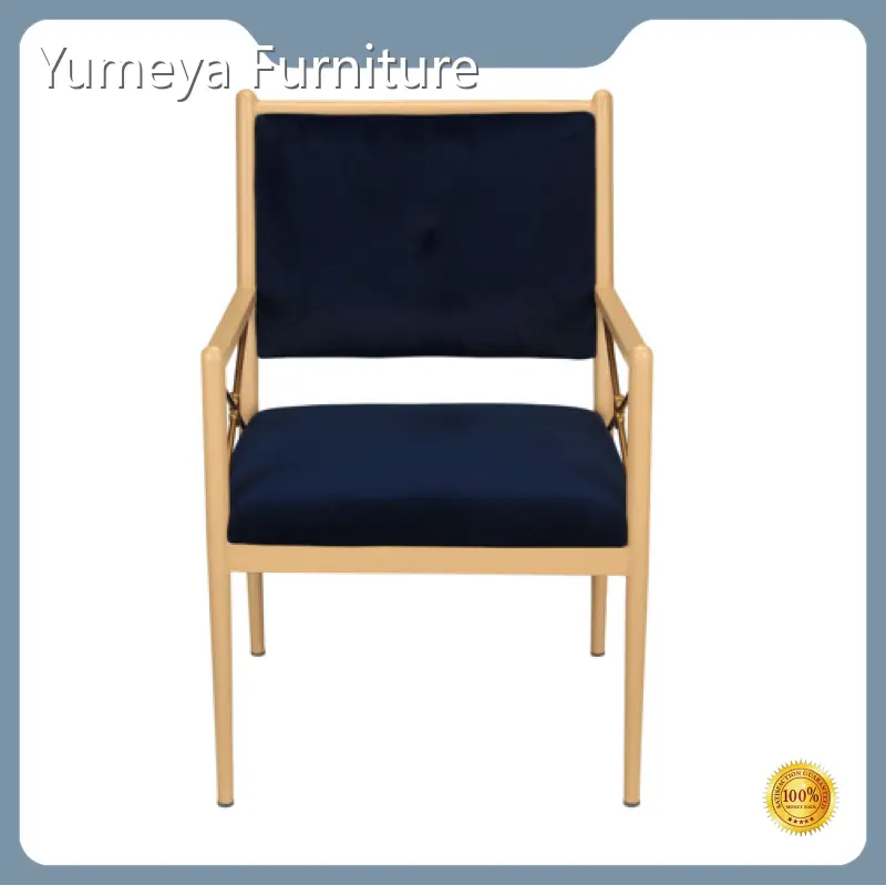 Black Metal Dining Chairs with Arms Yumeya Furniture100pcs Can Not Be Stacked / 1