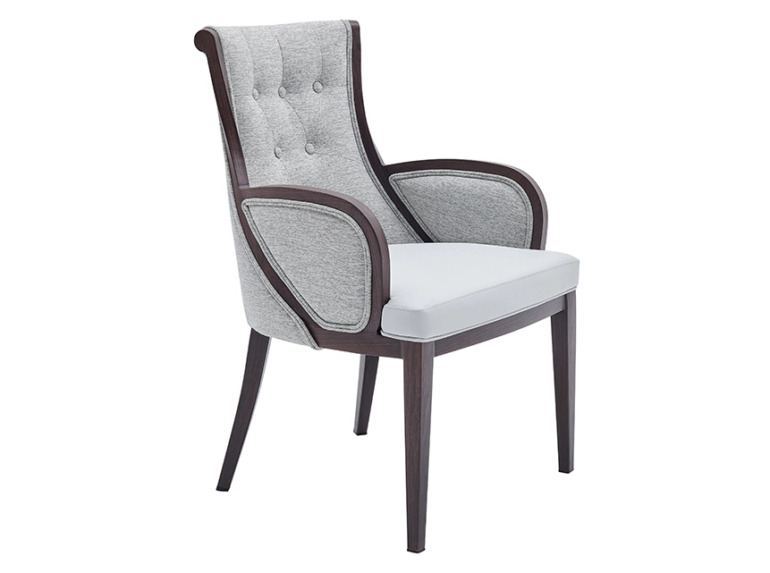 Retro Style Metal Wood Grain Armchair For Elderly YW5527 Yumeya 1
