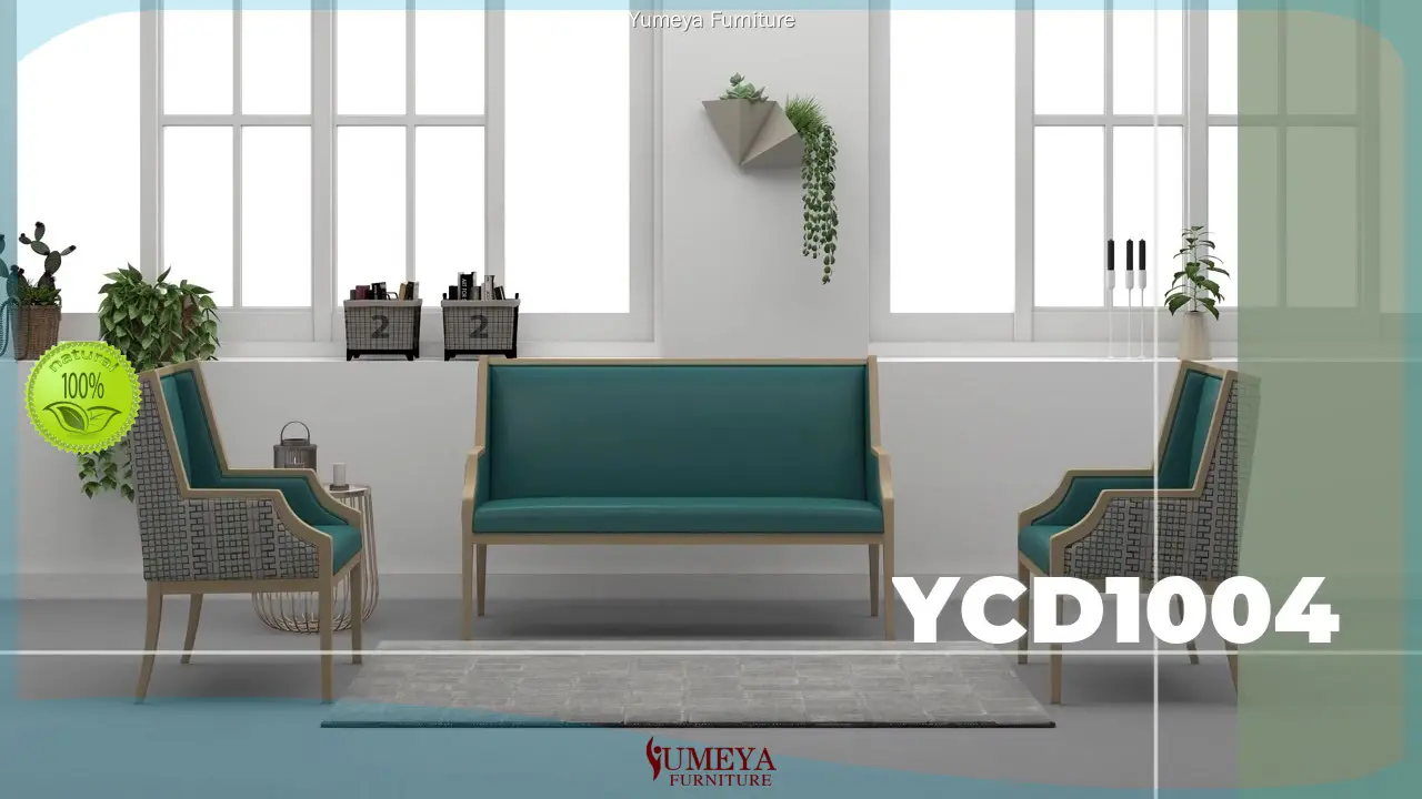 Custom Biru Loro Sofa Seater Kanggo Produsen Grosar Meneng | Yumeya Furniture 1