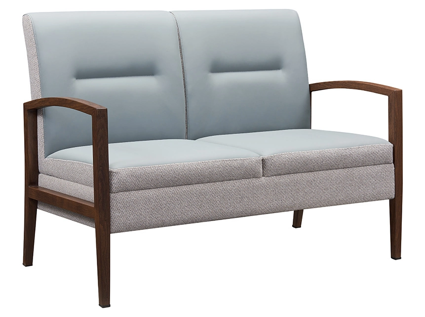 Modular nga kombinasyon sa senior nga pagkolekta sa metal nga kahoy nga koleksyon sa kahoy nga doble nga sofa ysf1125 Yumeya 1